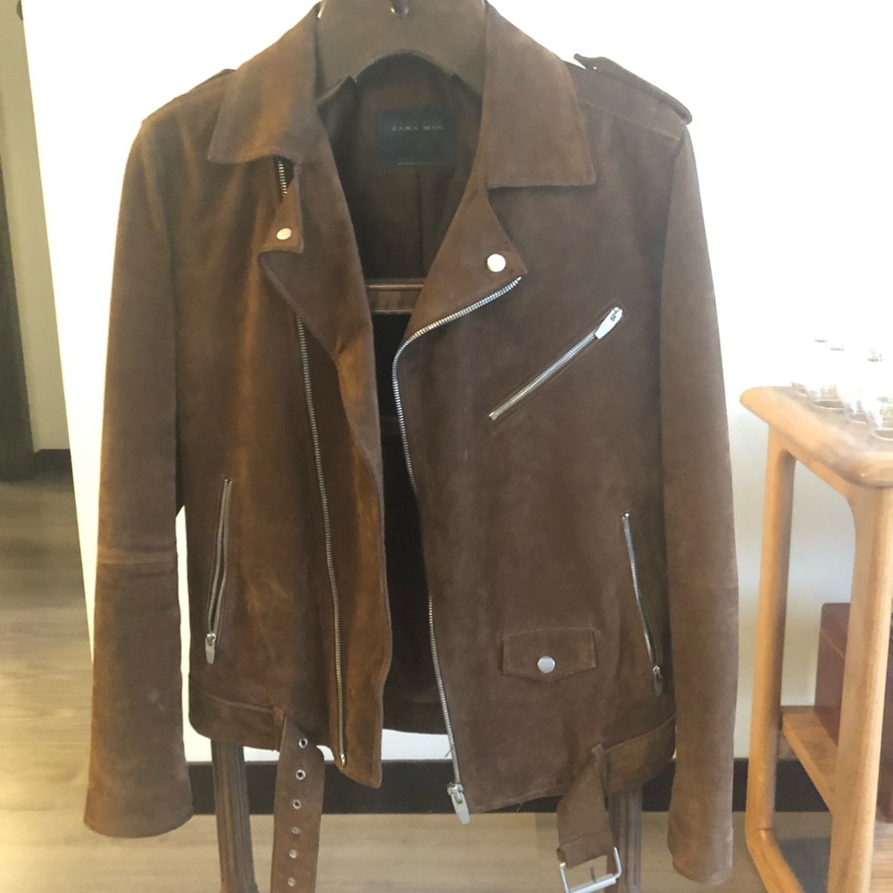 Zara suede biker jacket